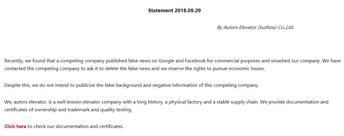 Statement 2018.09.29